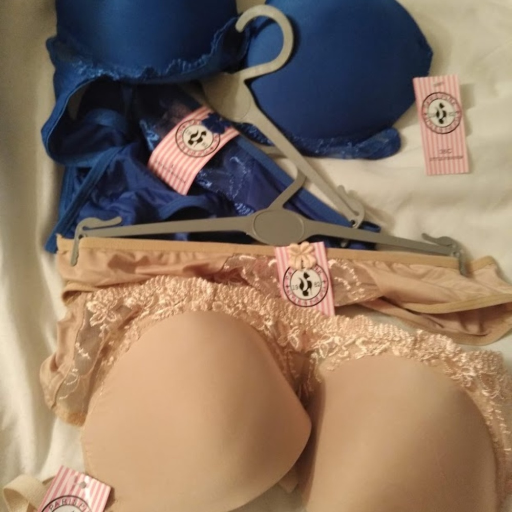 New 2 set Panties bra Paris Pink 36 C